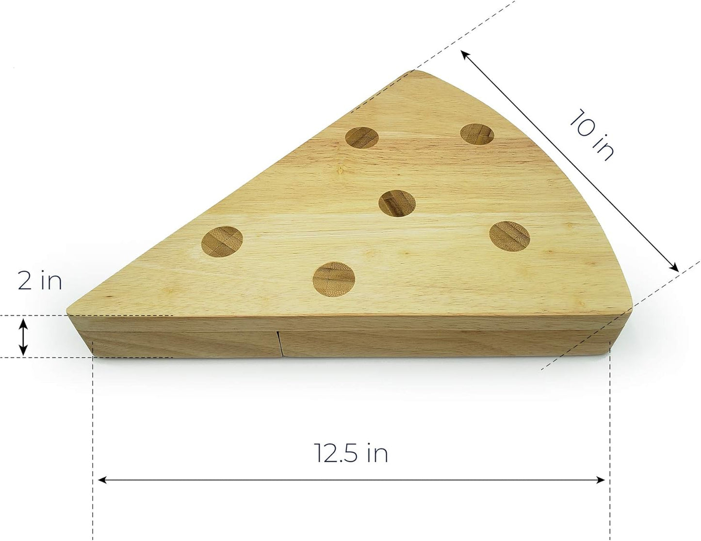 Rubber Wood Cheese Board Set - Charcuterie Platter with Cutlery Set - Perfect for Birthday, Housewarming & Wedding Gifts, Can Be Used in Sets Forming a Center Piece
