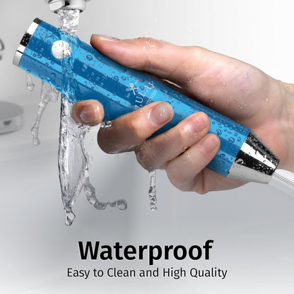 Zulay Kitchen Lux Electric Milk Frother Rechargeable Handheld - Powerful 2-Speed Motor, Waterproof, 2000mAh Battery - Lux Coffee Frother for Protein Powder, Drink Mixer Wand & Matcha Mixer