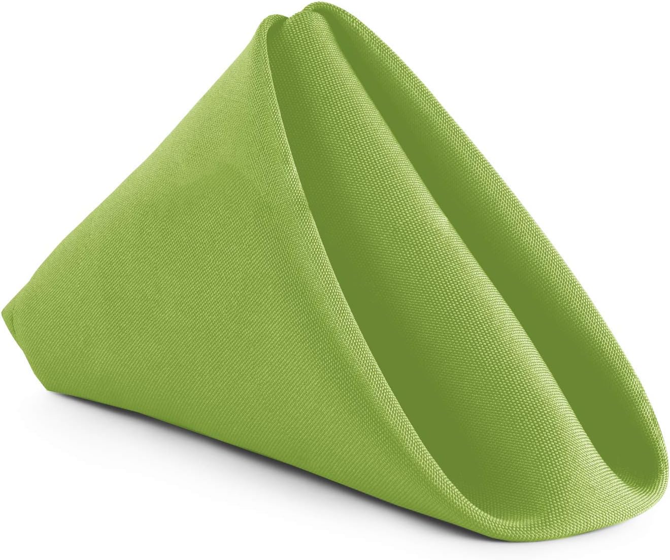 Gee Di Moda Cloth Napkins - 17 x 17 Inch Apple Green Dinner Napkins - Set of 12 Soft & Absorbent Washable Fabric Cloth Table Napkins with Hemmed Edges for Hotel Restaurant, Holiday Parties & Wedding