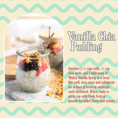 Wäbry Organic Vanilla Syrup – 16.4oz (468g), Natural Coffee Syrup, Perfect for Lattes, Matcha, Tea & Mocktails, Soda, Non-GMO, Dye-Free & Vegan Syrups – BPA-Free Plastic Bottle