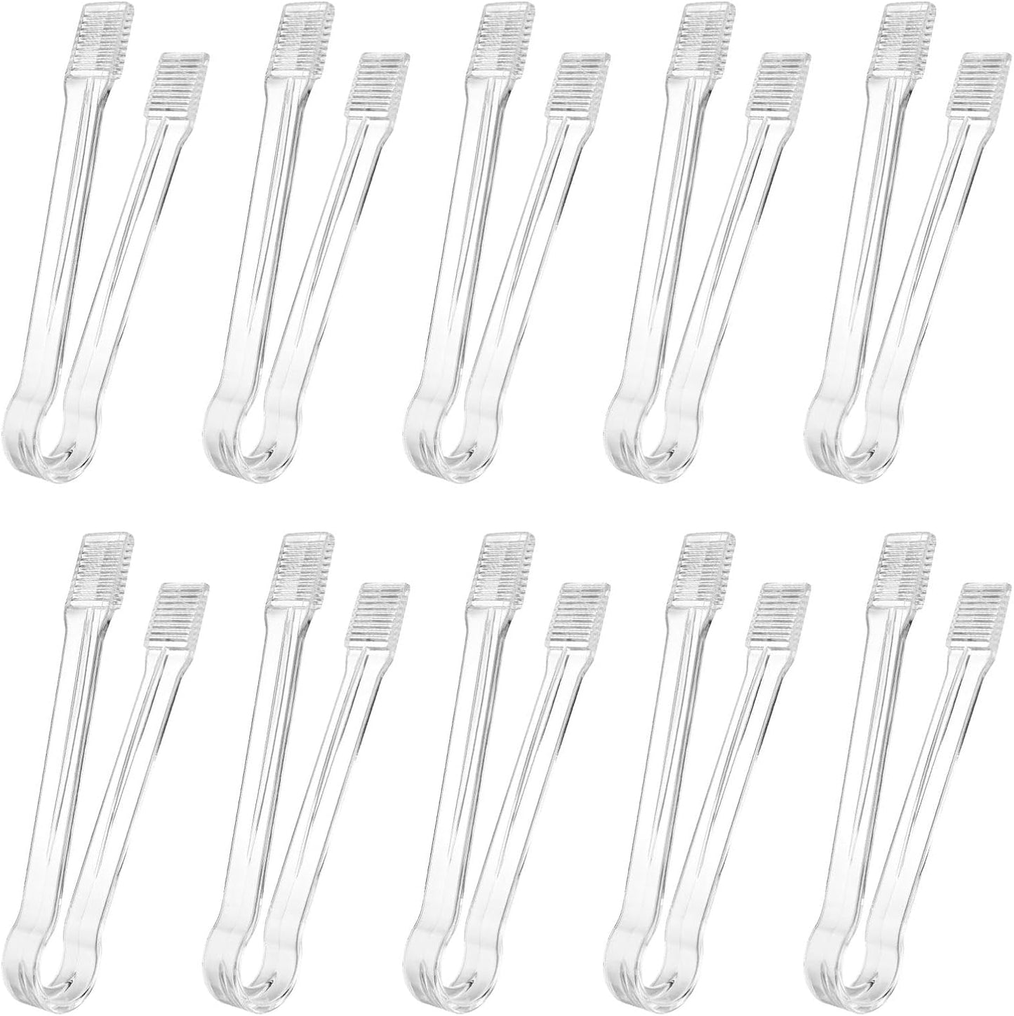 10Pcs Food Safe Ice Tongs for Beer Beverages Sugar Miniature Hygienic Kitchen Buffet Serving Tongs Barbecue Tool