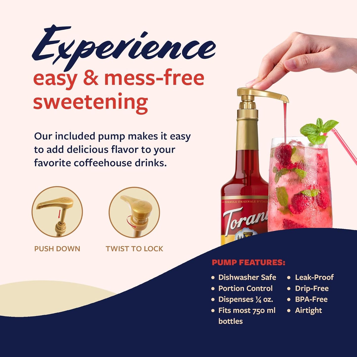 Torani Cherry Lime Syrup for Drinks, Flavoring for Iced Tea, Lemonade, Sodas, and Cocktails, Glass Bottle with Pump Included, 25.4 Fl Oz