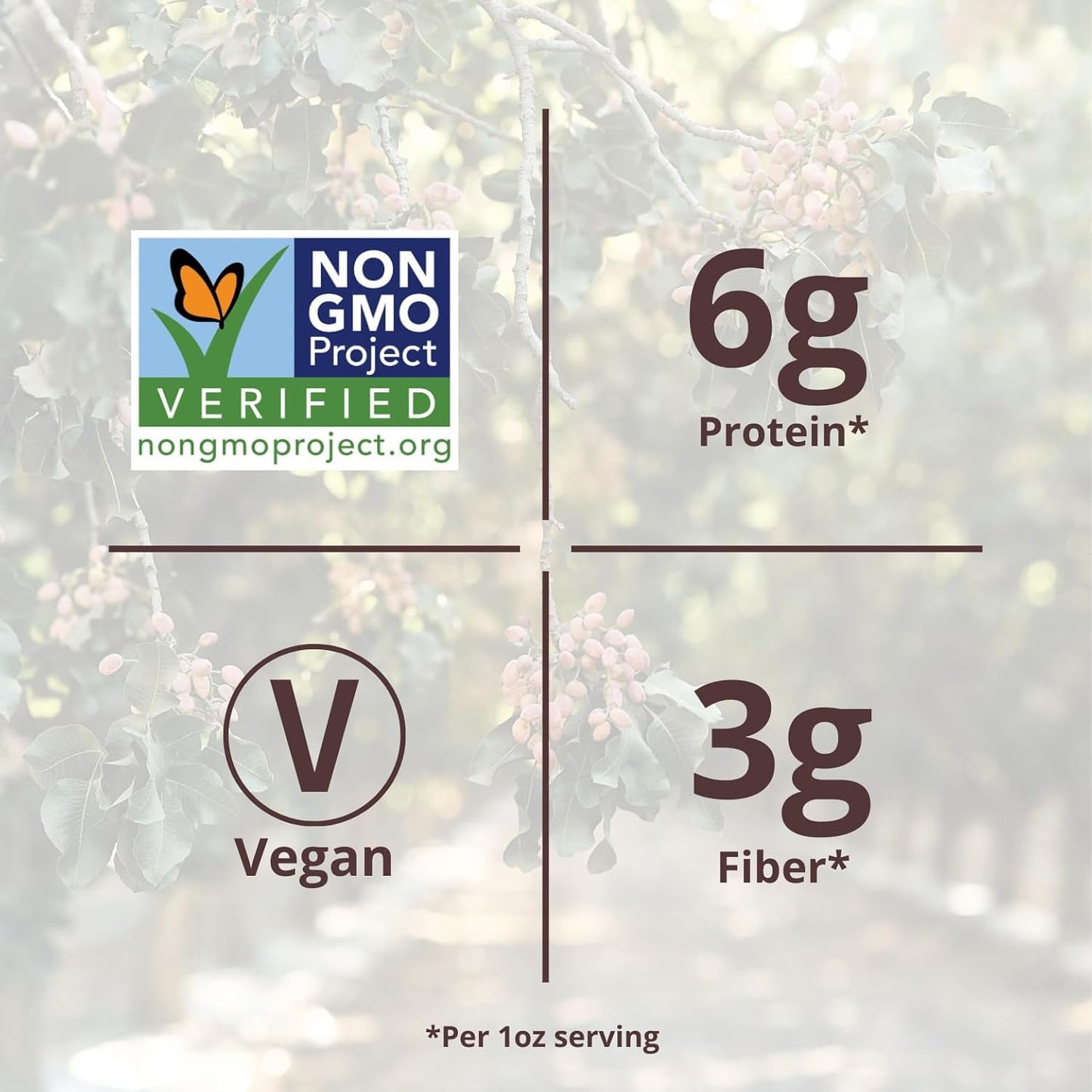 Nichols Farms Roasted with Sea Salt No Shell Pistachios, Kosher, USDA Certified Organic, Non-GMO, 6 Oz (Pack of 3)