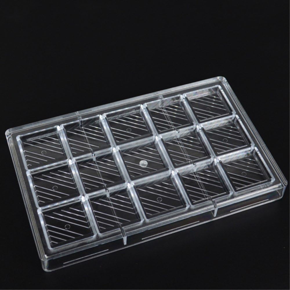 Grainrain polycarbonate chocolate mold polycarbonate chocolate bar mould square pattern candy diy Pastry Baking Tools (19396)