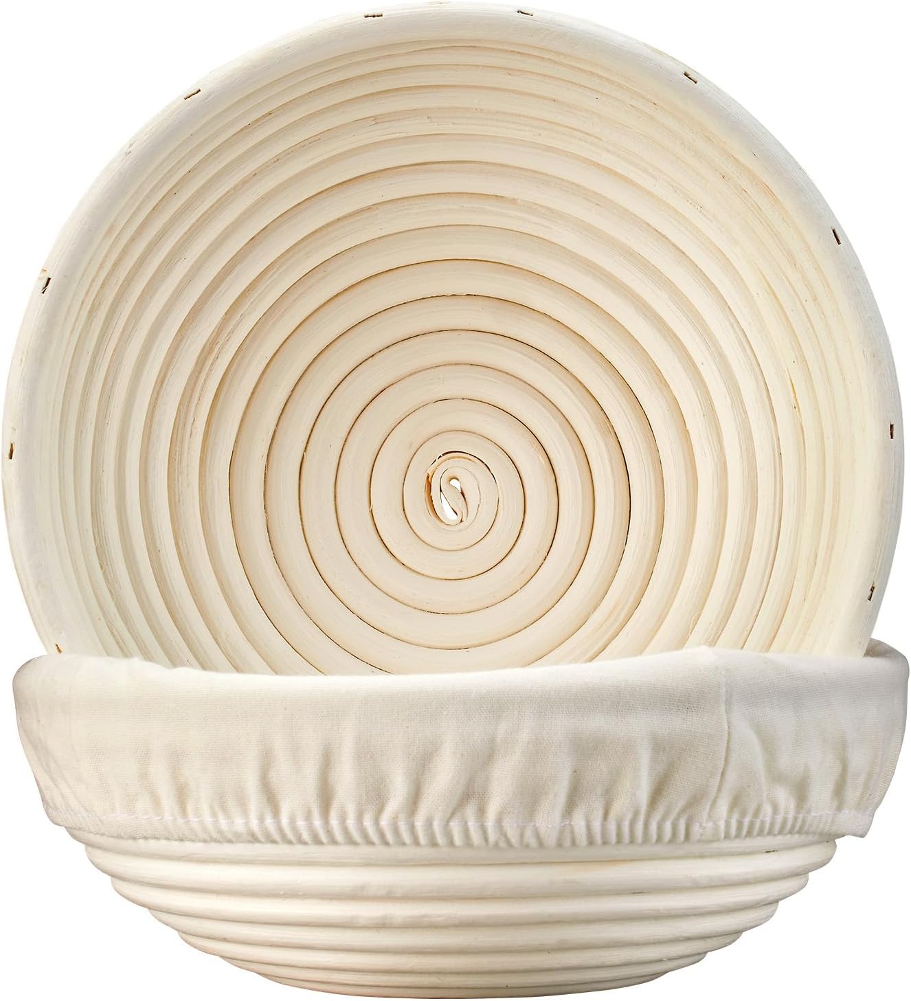 Proofing Basket - 9 inch Banneton Bread Proofing Baskets Set of 2 Banneton Basket Sourdough Proofing Bowls with Liners for Professional & Home Artisan Sourdough Bread Baking Supplies