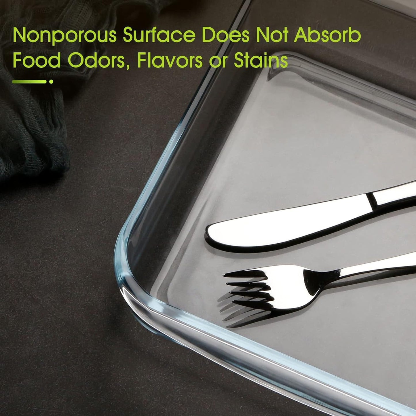 NUTRIUPS 2.4QT Square Glass Baking Dishes, 9x9In Square Baking Dish, Glass Baking Dish for Oven