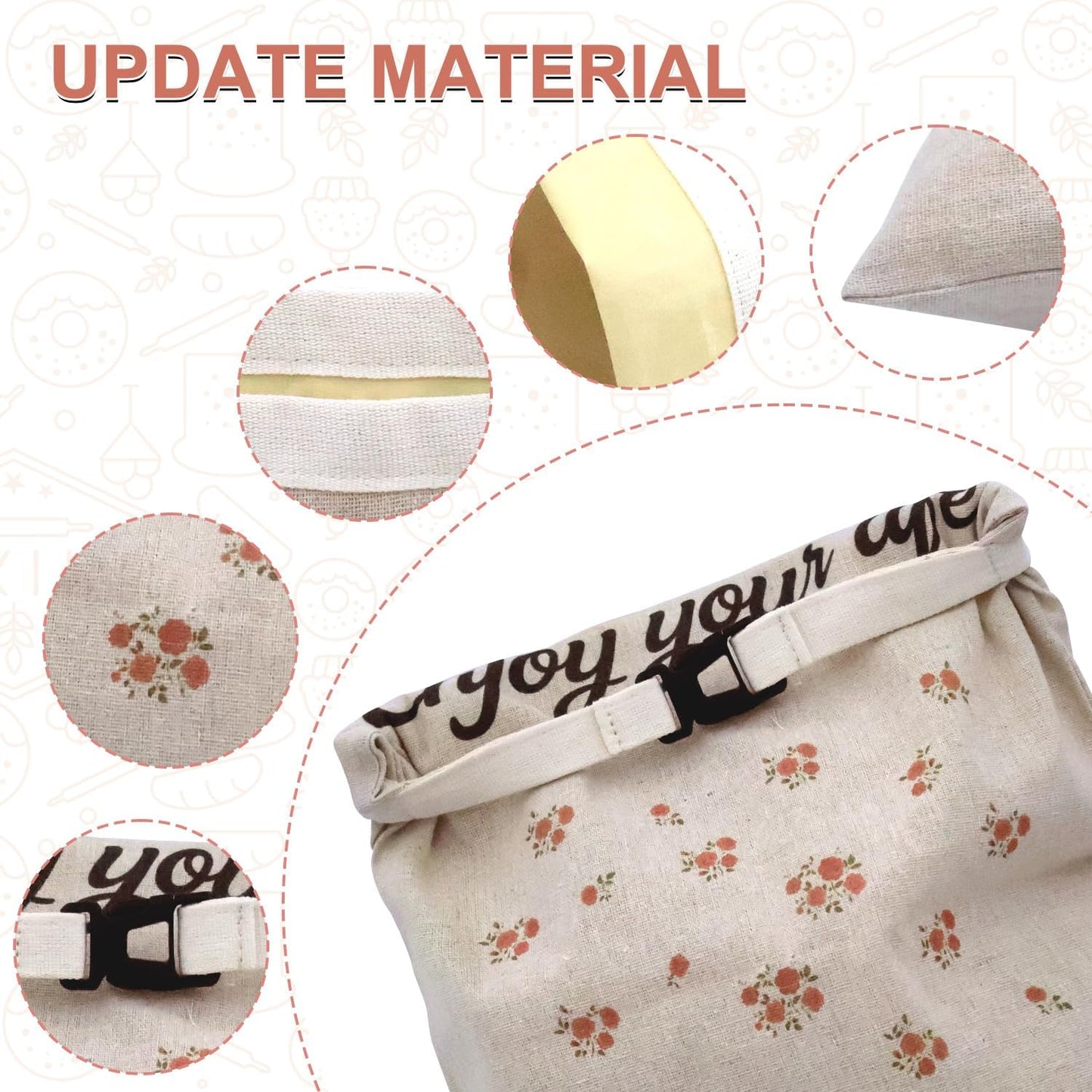 Reusable Beeswax Bread Bags - Large Food Storage for Homemade Loaf & Sourdough - Freezer Safe Eco-Friendly Wraps to Keep Fresh, Paper Bag Alternative, Cloth Box Organizer (13x17in, 2 Pack)