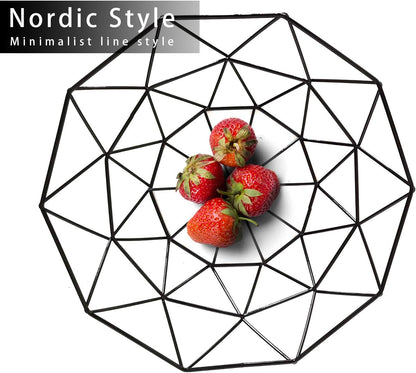 Metal Wire Fruit Bowl, Iron Arts Fruit Storage Baskets for Kitchen Counter, Countertop, Home Decor, Table Centerpiece Decorative hold Vegetables, Bread, Snacks, Potpourris