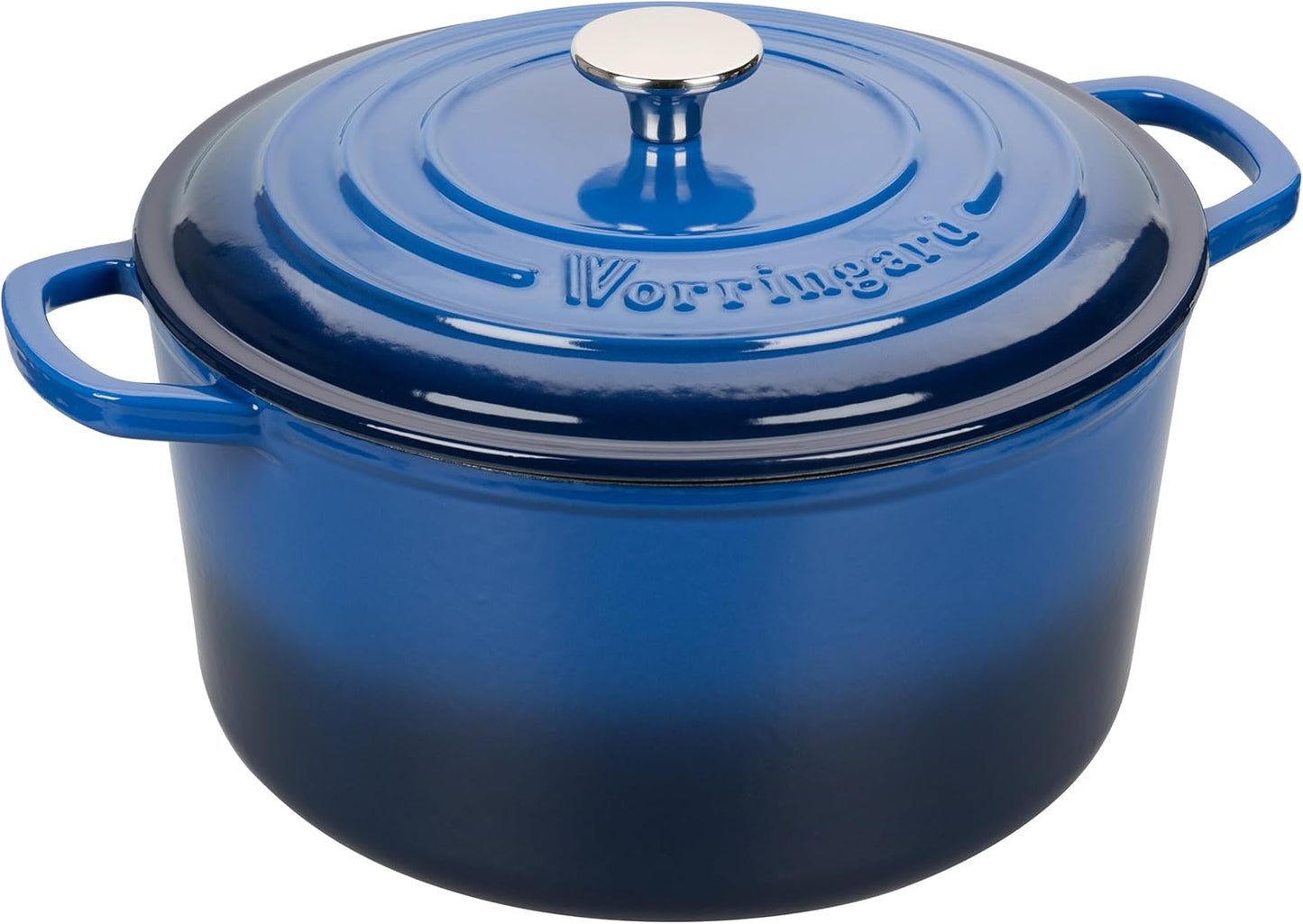 Enameled Cast Iron Dutch Oven Pot with Lid, for Sourdough Bread Baking, Round Dutch Ovens, 4.5 Quart, Blue