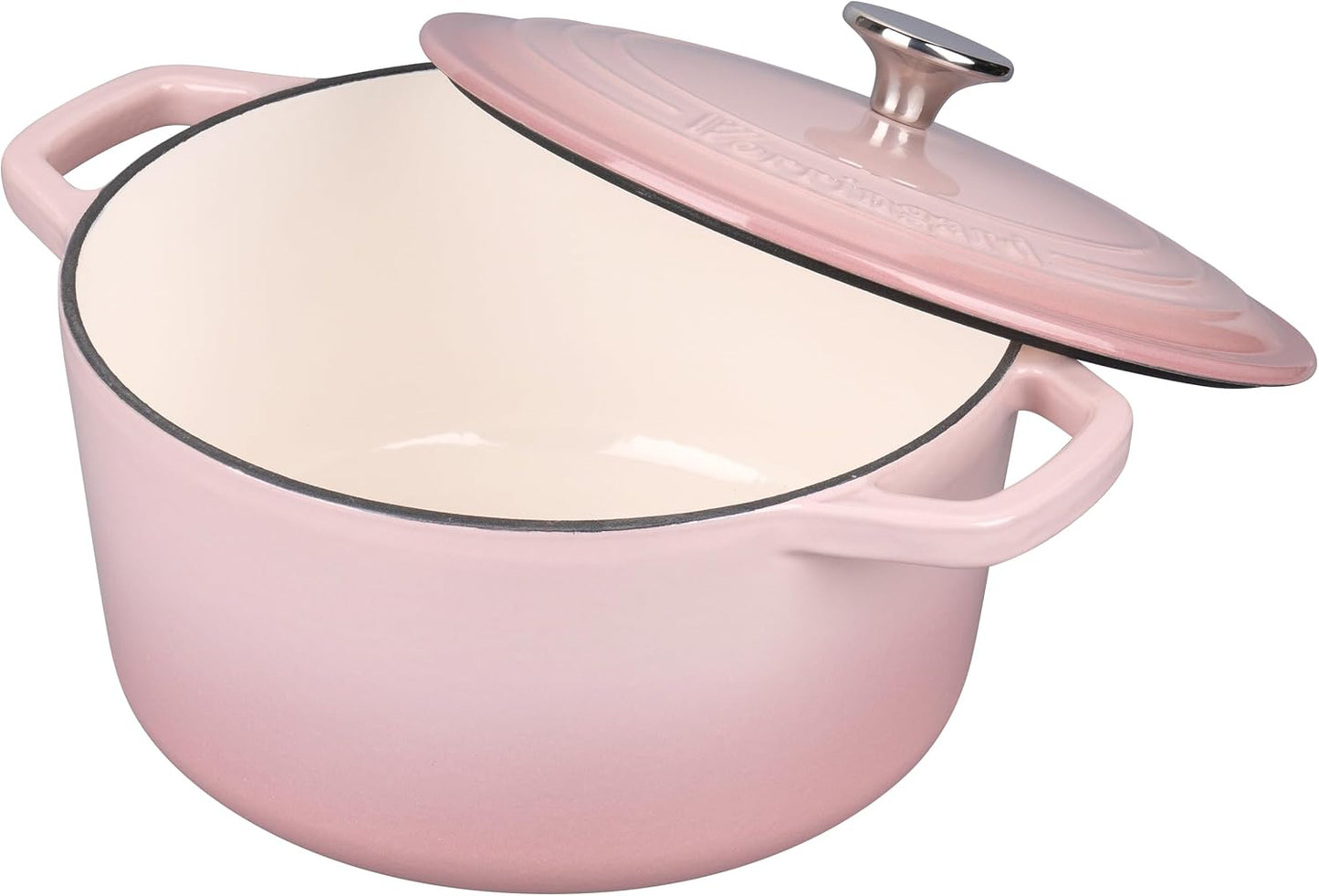 Enameled Cast Iron Dutch Oven Pot with Lid, for Bread Baking, Round Bread Oven- include Sourdough Bread Baking Supplies Set, 6QT, Pink