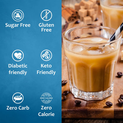 Syruvia Sugar Free Coffee Syrup, Brown Sugar Cinnamon Flavored Syrup for Drinks, Lattes, and Desserts – 25.4 fl oz