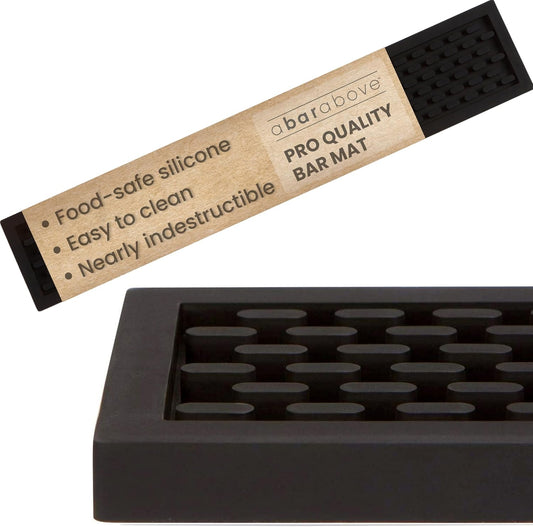 Premium A Bar Above Heavy Duty Bar Mat, Food Safe Silicone Mat, Mats for Bartending and Coffee, Commercial Strength Bartender Accessories, Dish Drying Mats for Kitchen Counter, Barista Accessories