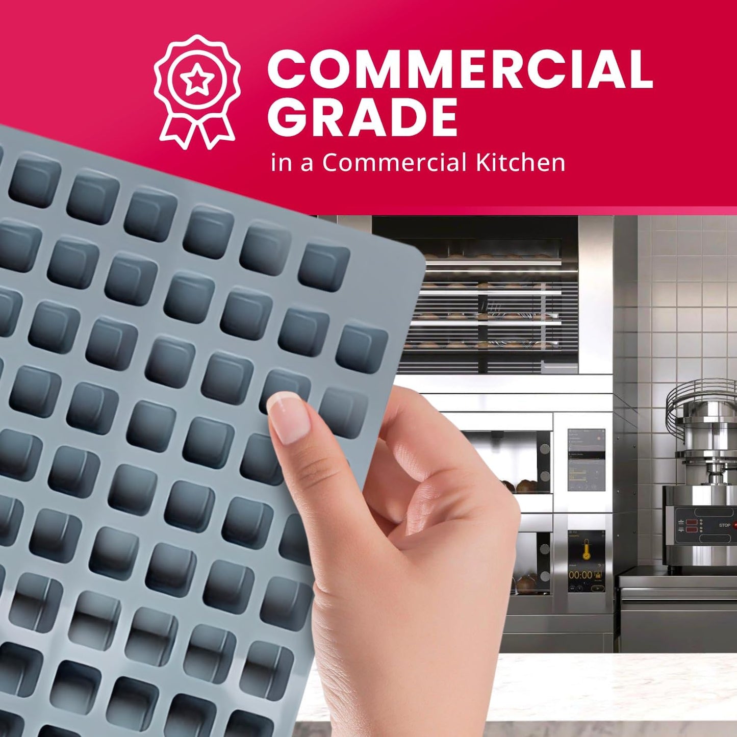 Silicone 4ml Square Candy Molds for Chocolate, Gummy & Baking | 230 Cavities Confectionery Molds | Food-Grade, BPA-Free Silicone for Homemade Treats & Desserts