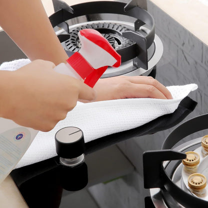 Homaxy 100% Cotton Waffle Weave Kitchen Dish Towels, Ultra Soft Absorbent Quick Drying Cleaning Towel, 13 x 28 Inches, 18-Pack, White