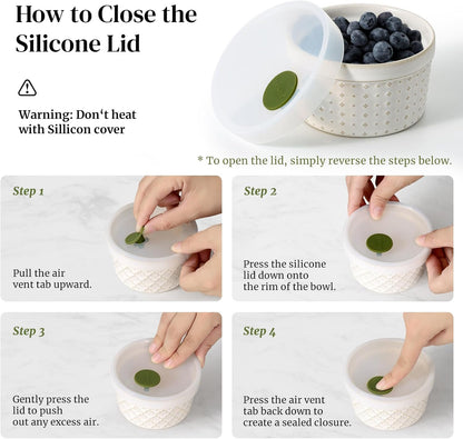 DOWAN Ramekins Oven Safe with Lids 8 oz, Charcuterie Boards Bowls Set for Creme Brulee, Souffle, Dipping Sauces, Custard Cups Ceramic Food Storage Containers, Set of 6, Beige