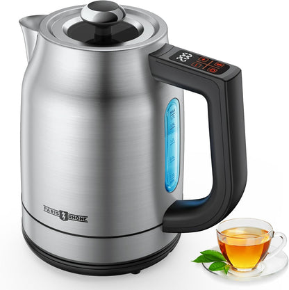 Electric Kettle Temperature Control, 1.7L 1500W Electric Tea Kettle with 13 Temperature Settings, Strix Thermostat, LED Display&Touch Control, Auto Shut-Off Protection, Boil Dry Protection