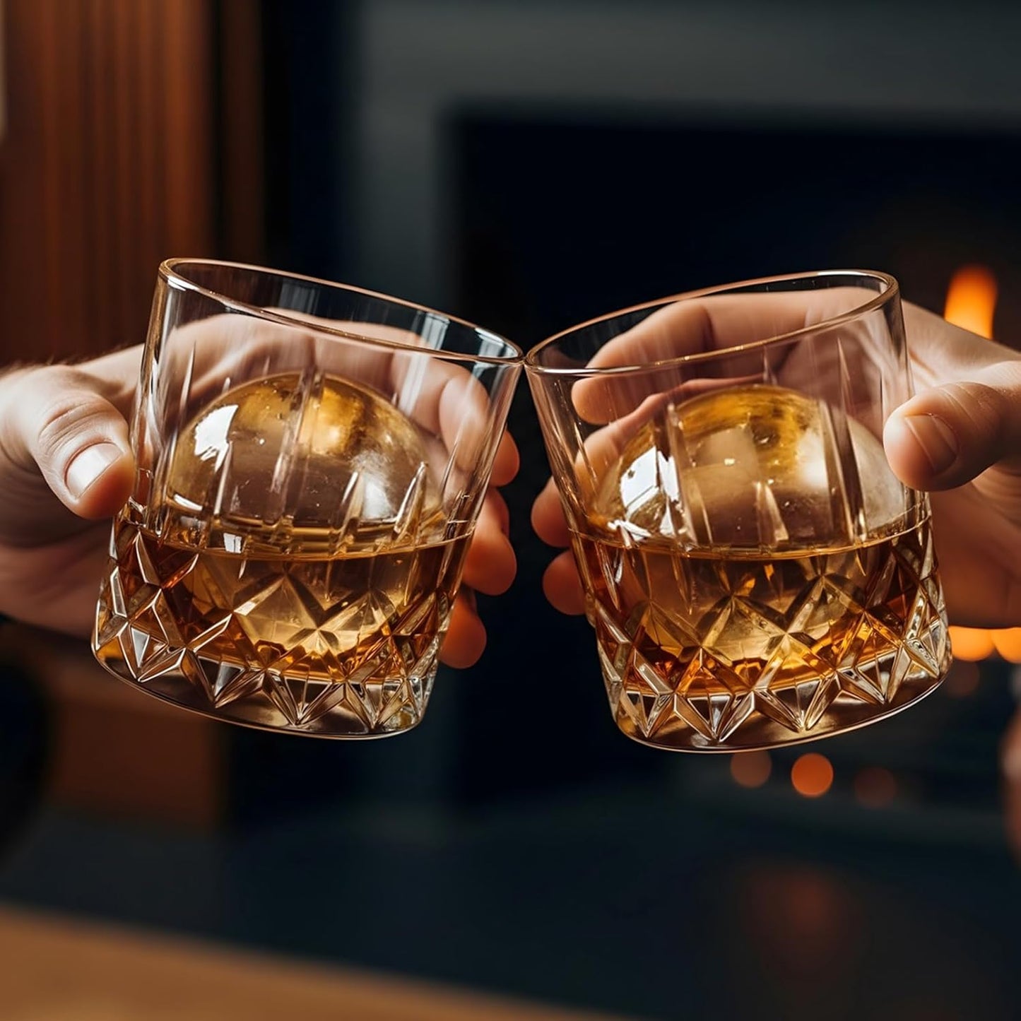 Clear Ice Cube Maker, 2.5" Easy-Release Sphere Ice Maker, Stainless Steel Clear Ice Maker, Non-BPA Premium Silicone Ice Cube Molds for Cocktails, Drinks & Bourbon, Whiskey Gifts for Men - 2 Pack