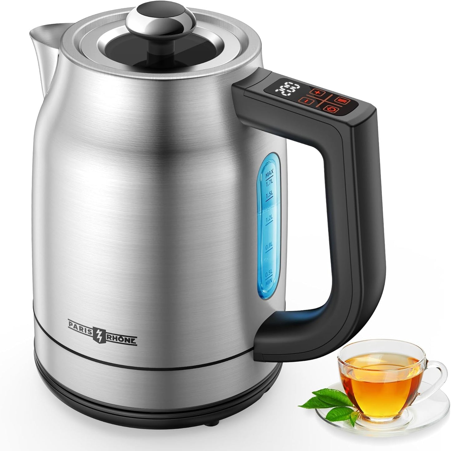 Electric Kettle Temperature Control, 1.7L 1500W Electric Tea Kettle with 13 Temperature Settings, Strix Thermostat, LED Display&Touch Control, Auto Shut-Off Protection, Boil Dry Protection
