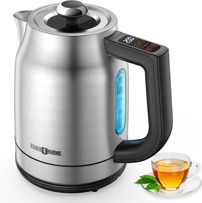 Electric Kettle Temperature Control, 1.7L 1500W Electric Tea Kettle with 13 Temperature Settings, Strix Thermostat, LED Display&Touch Control, Auto Shut-Off Protection, Boil Dry Protection