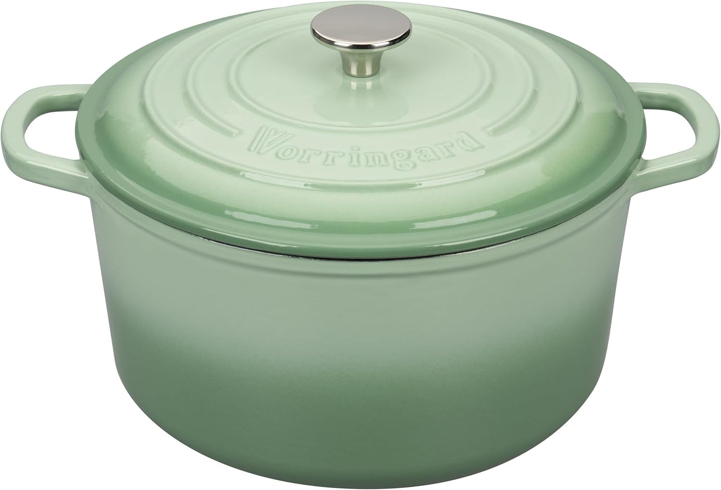 Enameled Cast Iron Dutch Oven Pot with Lid, for Sourdough Bread Baking, Round Dutch Ovens, 6 Quart, Green