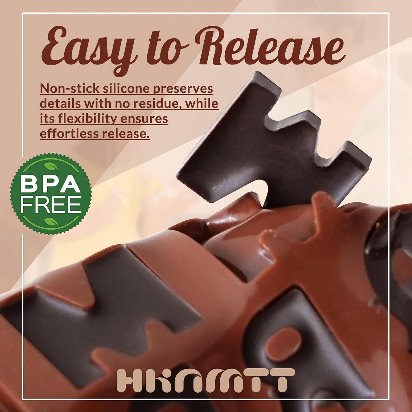 HKNMTT Letter Molds Silicone for Chocolate 2PCS, Small Mini Size for Alphabet Decorating Birthday Cake Strawberries Lollipop Fondant, Heart Shaped Gift Choice, Non-stick BPA Free Moulds