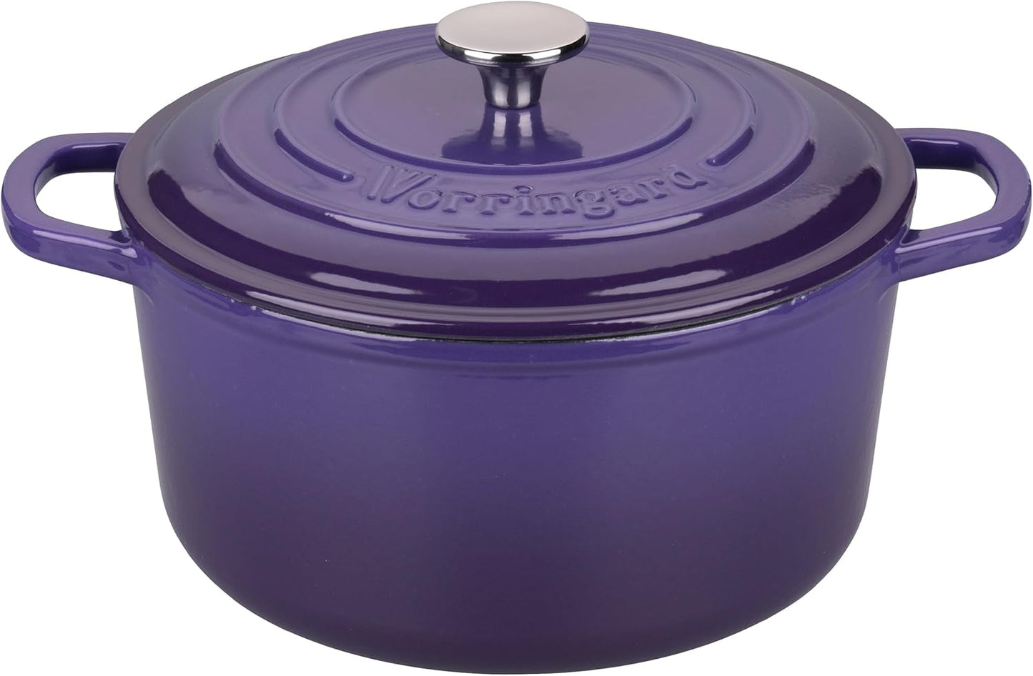 Enameled Cast Iron Dutch Oven Pot with Lid, for Sourdough Bread Baking, Round Dutch Ovens, 6 Quart, Purple