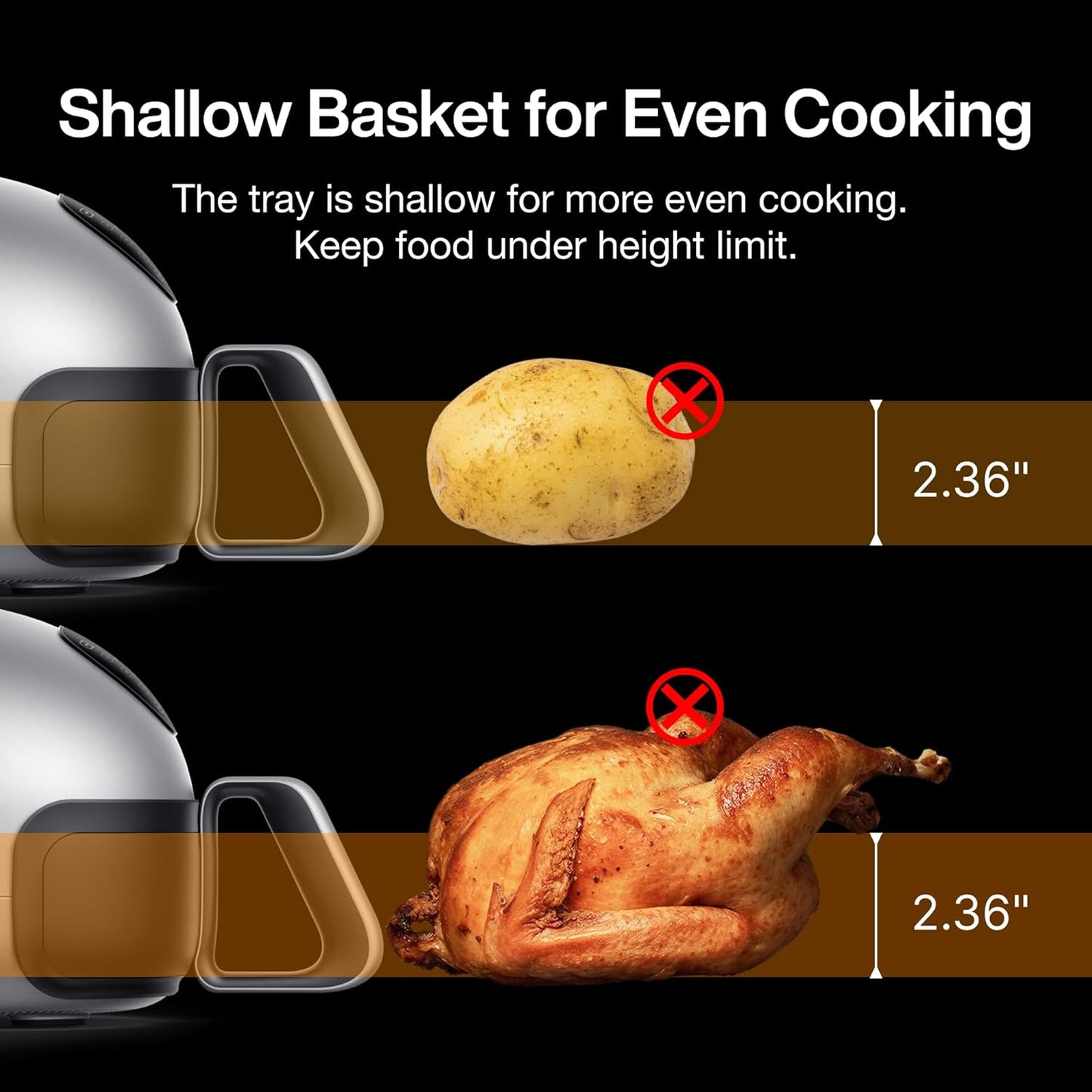 Typhur Dome 2 AI Upgraded Air Fryer, Extra Large Airfryer with Superior Airflow, Self-cleaning Smart Digital Fryer with PFAS free Basket for Quick Easy Meals, Fits a 12" Pizza or 4-Slice Toast