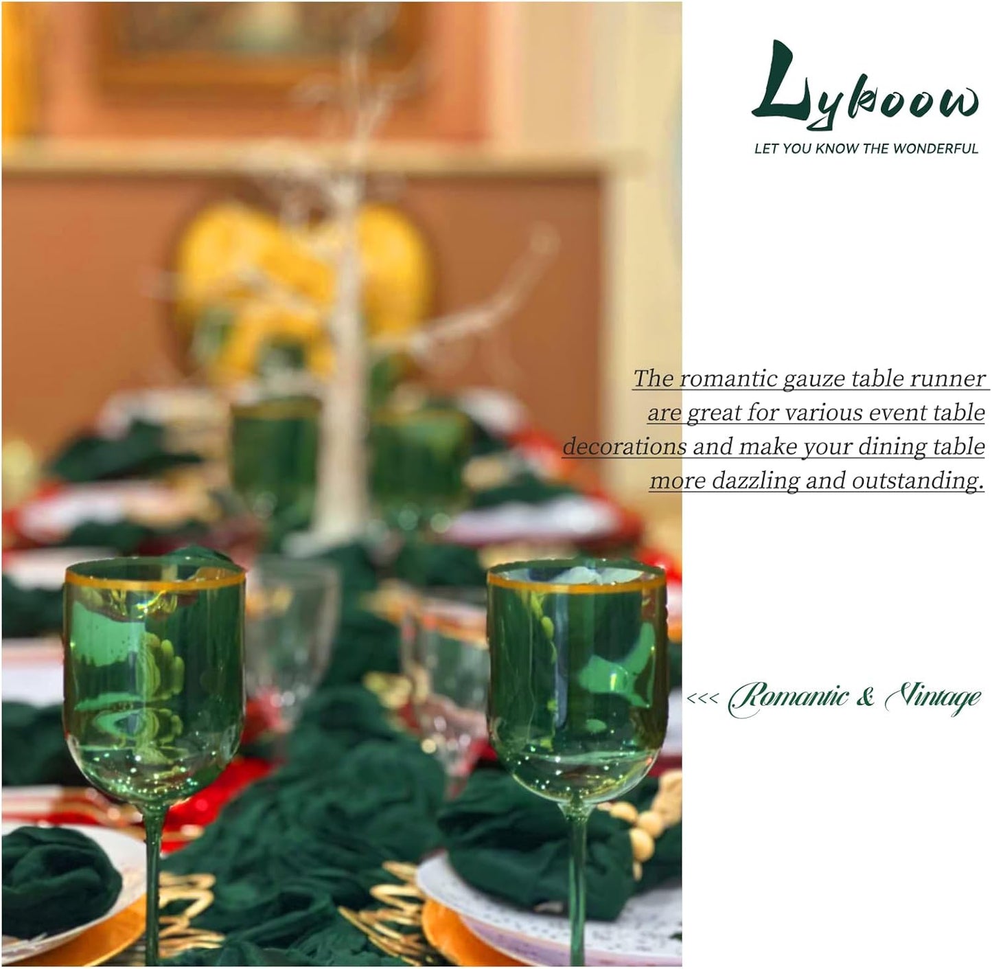 15 Packs Cheesecloth Table Runner Emerald Green,10 Ft Dark Green Rustic Gauze Boho Wedding Table Runner Decoration, Wedding Table Decor for Wedding Party Bridal Shower Table,21.5x120in