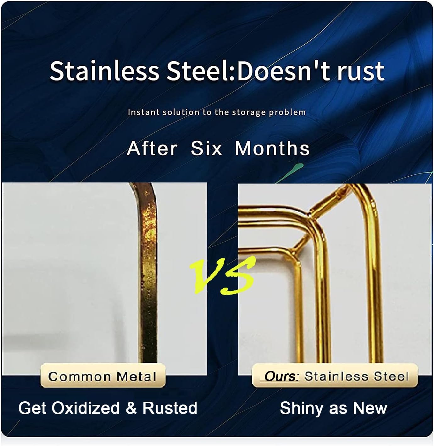 Bathroom Organizer Countertop Perfume Organizer Makeup Organizer Cosmetics Storage Display Rack Vanity Tray Dresser Stainless Steel Gold Shelf White Marble Ceramic Tray