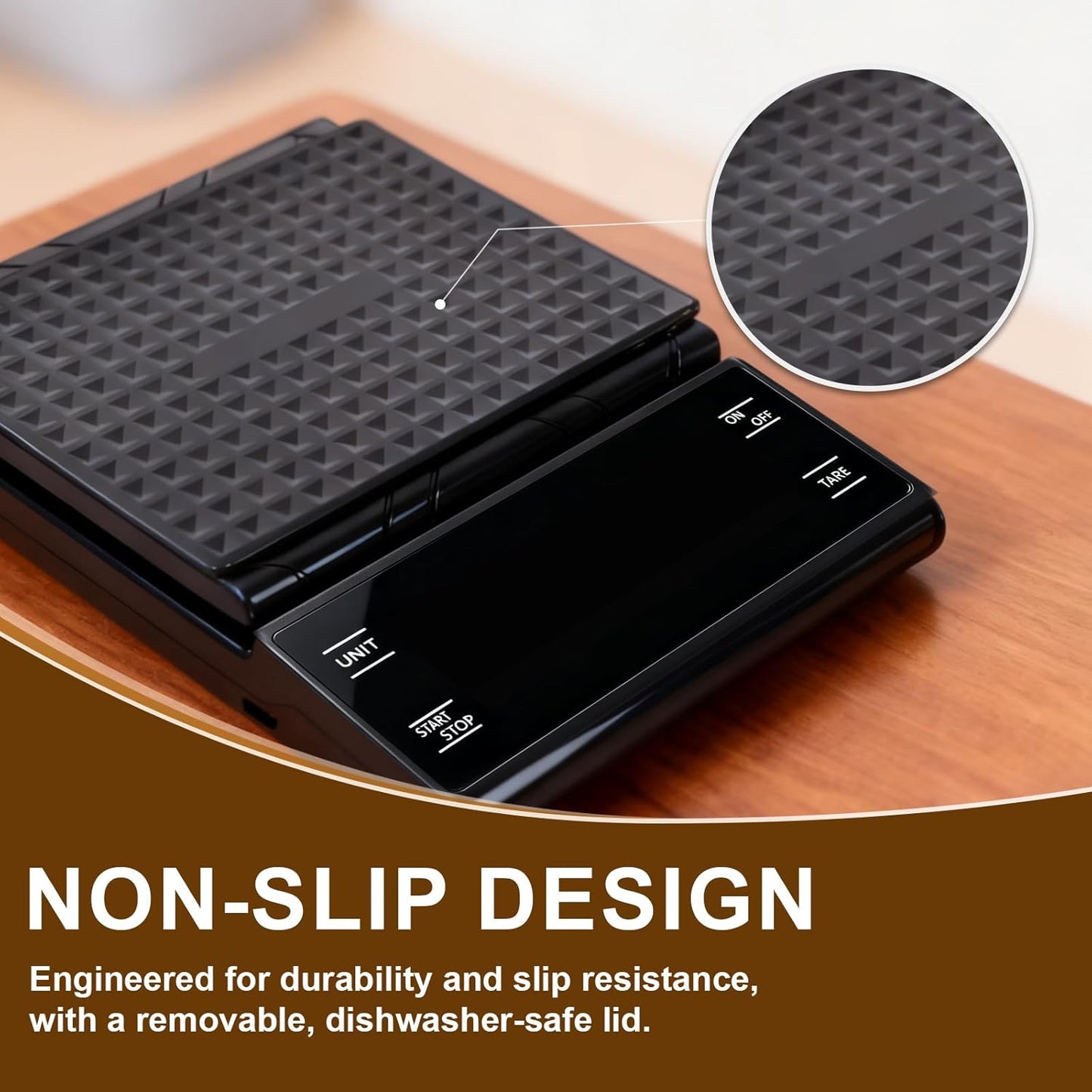 Coffee Scale Kitchen 3kg/0.1g Precision Food Scale,Units Conversion,for Coffee Prep,Perfect for Home Coffee Lovers Rechargeable Black