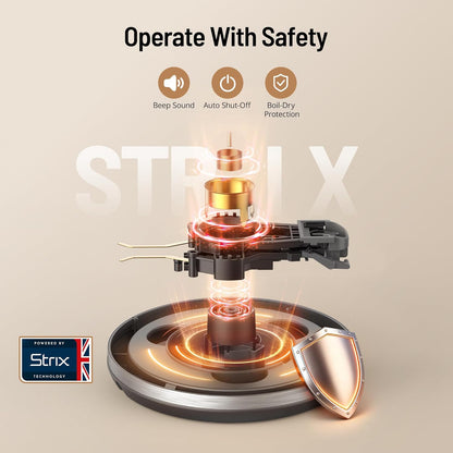 Electric Kettle Temperature Control, 1.7L Stainless Steel Tea Kettle, BPA-Free Hot Water Boiler with LED Light,1500 Watts for Fast Heat Up, Auto Shut-Off, Boil-Dry Protection, Keeping Warm