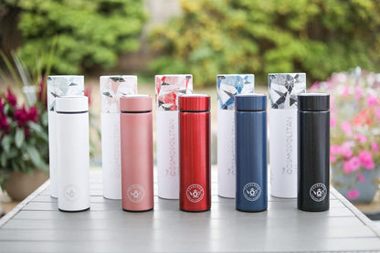 Teabloom - The ORIGINAL All-Brew Travel Tumbler & Thermos | OPRAH’s Favorite | 16oz/480ml Stainless Steel Insulated Water Bottle/Tea Flask/Cold Brew Coffee Mug