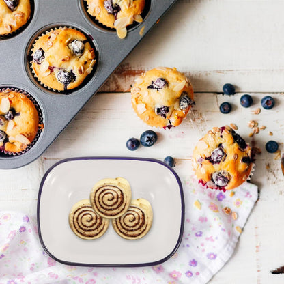 Alipis Enamelware Baking Pan, Roasting Dish for Oven, Enameled Steel Food Storage Container, Ideal for Baking Bread, Lasagna, and Turkey