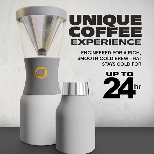 asobu Cold Brew Coffee Maker, Award-Winning 40oz Insulated Cold Brew Brewer with Portable Stainless Steel Carafe – No.1 Europe Coffee Fest Winner, Leakproof, BPA-Free, Keeps Cold 24H