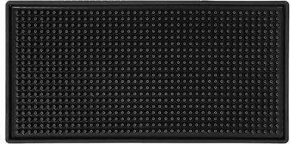 Black Bar Mat (12x6 Inches) (Pack of 1) | Drying, Durable, and Stylish Spill Mats for Bars, Restaurants, Coffee Shops, Bar Mats for Countertop and Table Top, Non-Spill & Non-Toxic Mats