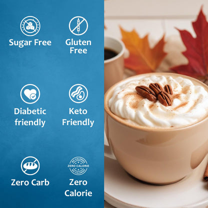 Syruvia Sugar Free Coffee Syrup, Butter Pecan Flavored Syrup for Drinks, Lattes, and Desserts – 25.4 fl oz