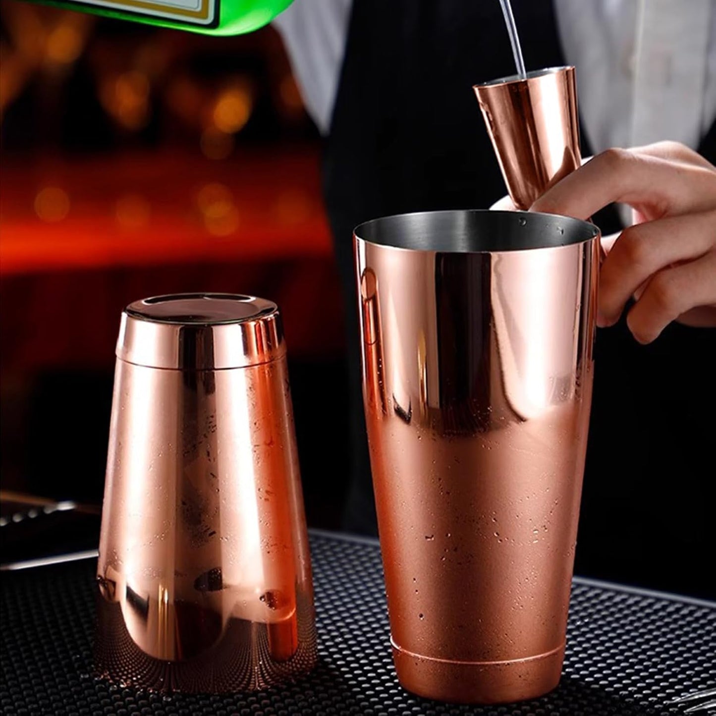 Boston Shaker Cocktail Set Bartender Kit, 12 Pcs Drink Shaker with Strainer Bartending Martini Shaker Tin with 18oz & 28oz Mixed Alcohol Shaker Professional Stainless Steel Bar Tool for Beginner