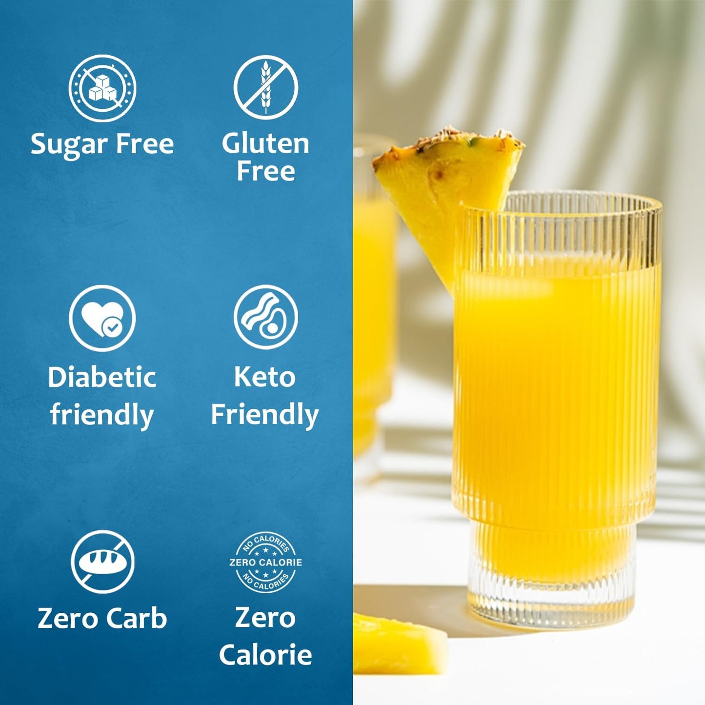 Syruvia Sugar-Free Pineapple Syrup, Flavored Syrup for Drinks, Cocktails, Lemonades, Iced Teas, and Desserts – 25.4 fl oz