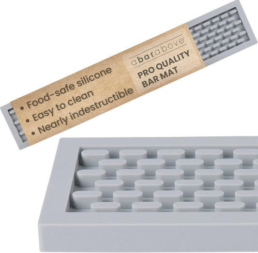 Premium A Bar Above Heavy Duty Bar Mat, Food Safe Silicone Mat, Mats for Bartending and Coffee, Commercial Strength Bartender Accessories, Dish Drying Mats for Kitchen Counter, Barista Accessories