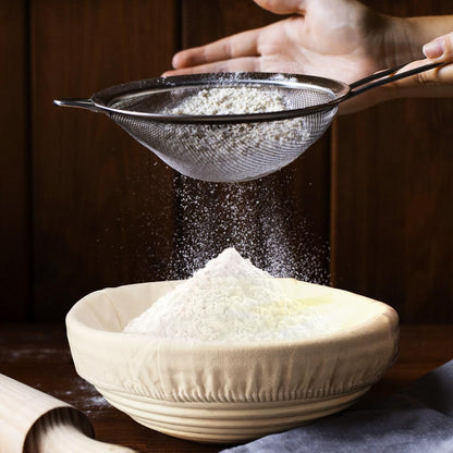 Proofing Basket - 9 inch Banneton Bread Proofing Baskets Set of 2 Banneton Basket Sourdough Proofing Bowls with Liners for Professional & Home Artisan Sourdough Bread Baking Supplies