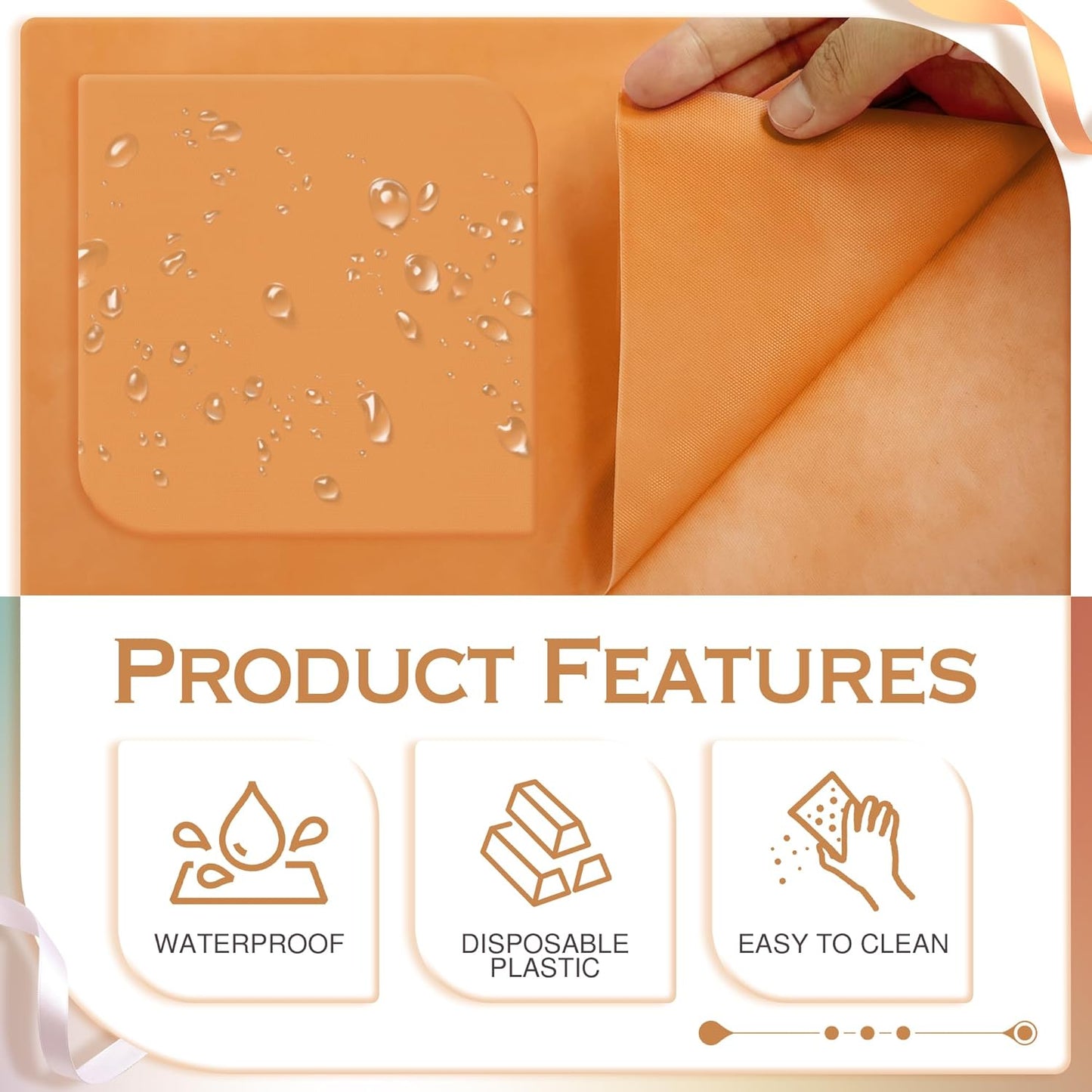 7 Pieces Rainbow Series Rectangle Tablecloth, 54x72" Solid Color Waterproof & Spillproof Disposable Plastic Table Cover, Durable Party Tablecloth for Dining, Buffet, Picnic, Outdoor Events