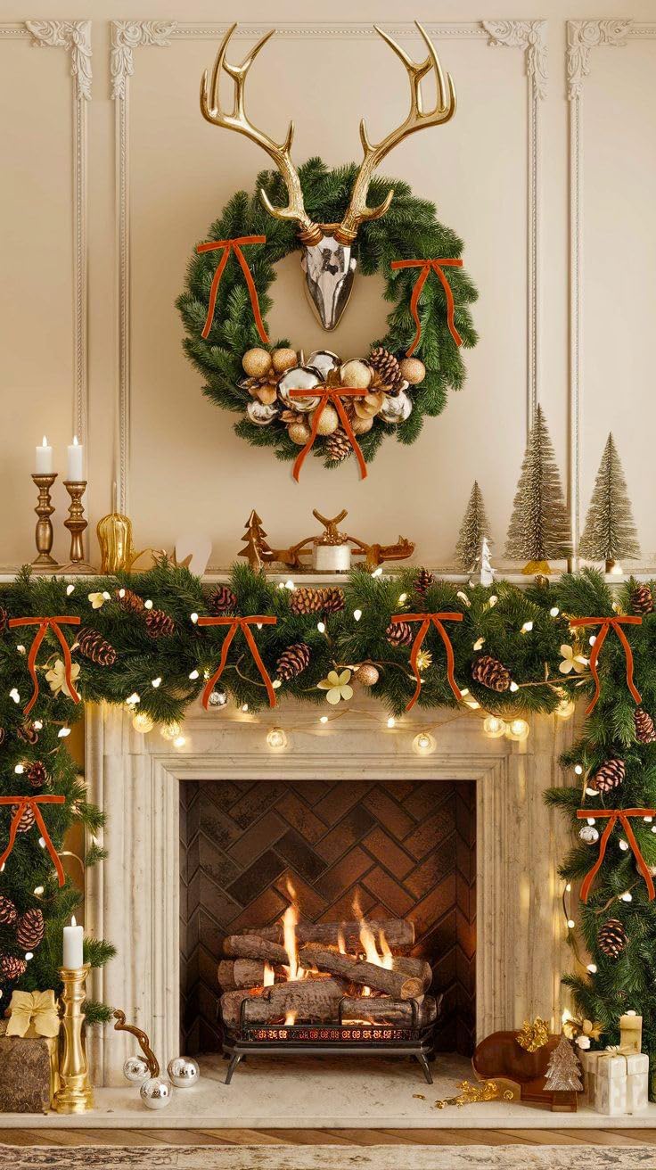 SIMISI RIBBON 24Pcs Orange Christmas Velvet Ribbon Bows Decorations Xmas Ornaments Vintage Decor for Tree, Wreath, Garland (3/8'' Width, 5 * 7 inch)