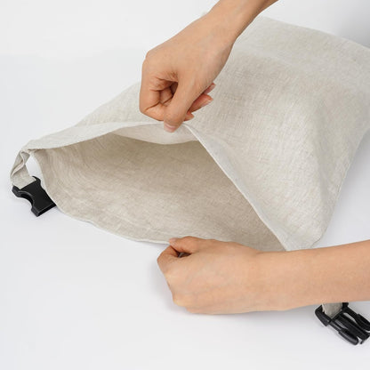 2 Pack 100% Linen Bread Bags for Homemade Bread Sourdough 13 x 19.6 Inch Reusable Bread Storage Bag 7.8 x 28.7 Inch for large Baguette (White)