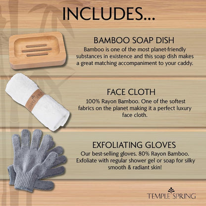 Temple Spring Wooden Bathtub Tray, Bamboo Bathroom Accessories, Bath Tray for Tub, at Home Spa Essentials, Board for Tub Table, Bath Caddy for Bathtub Accessories & Bathroom Essentials – Natural