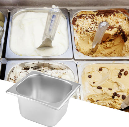 5 PCS 1/6 Size, 4 Inch Deep Stainless Steel Steam Table Pans, Anti-Jamming Steam Pan, Hotel and Restaurant Catering Food Pans by GENHAKON