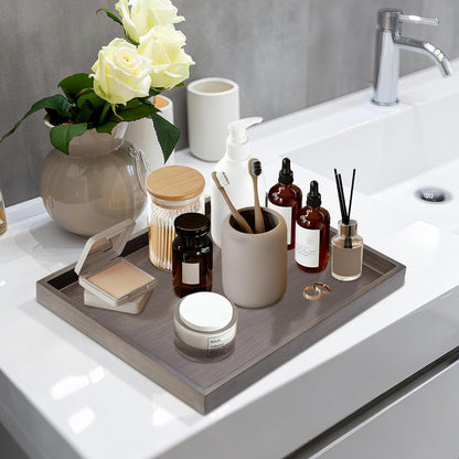 Wooden Serving Tray Home Decor,Black Walnut Wood Ottoman Tray for Living Room,Classic Wood Decorative Storage Coffee Trays,Storage and Display of Bread Food Fruit