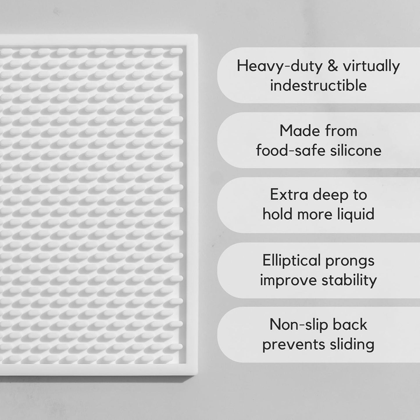 A Bar Above Heavy Duty Bar Mat, Food Safe Silicone Mat, Bar Mats for Countertop, Commercial Strength Bartender Accessories, Dish Drying Mat for Kitchen Counter, Barista Accessories, 12” x 18”