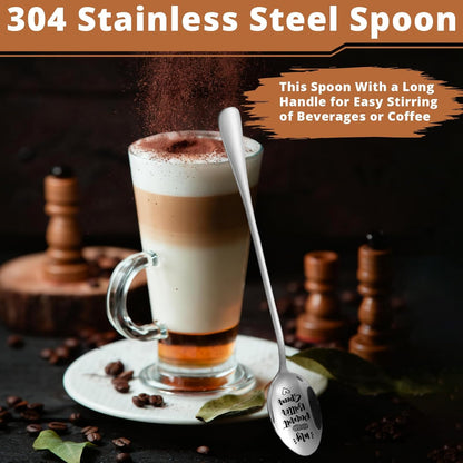 Peanut Butter Spoon - Funny Engraved Stainless Steel Spoon for Peanut Butter Lovers, Dessert Spoon for Moms, Dads, Boys, Girls, Kids Birthdays, Christmas, Valentine's Day G