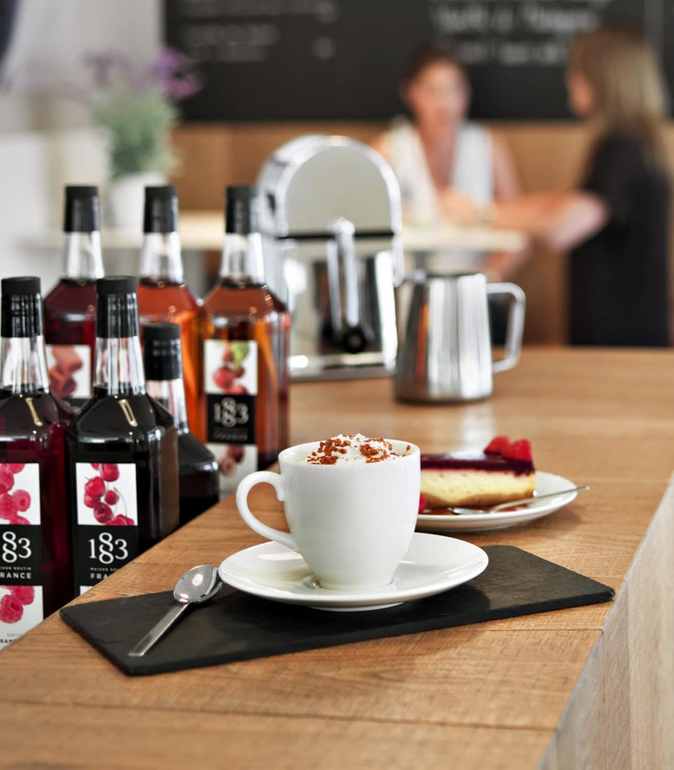 1883 White Chocolate Syrup for Drinks, Made in France, 1 Liter Glass Bottle