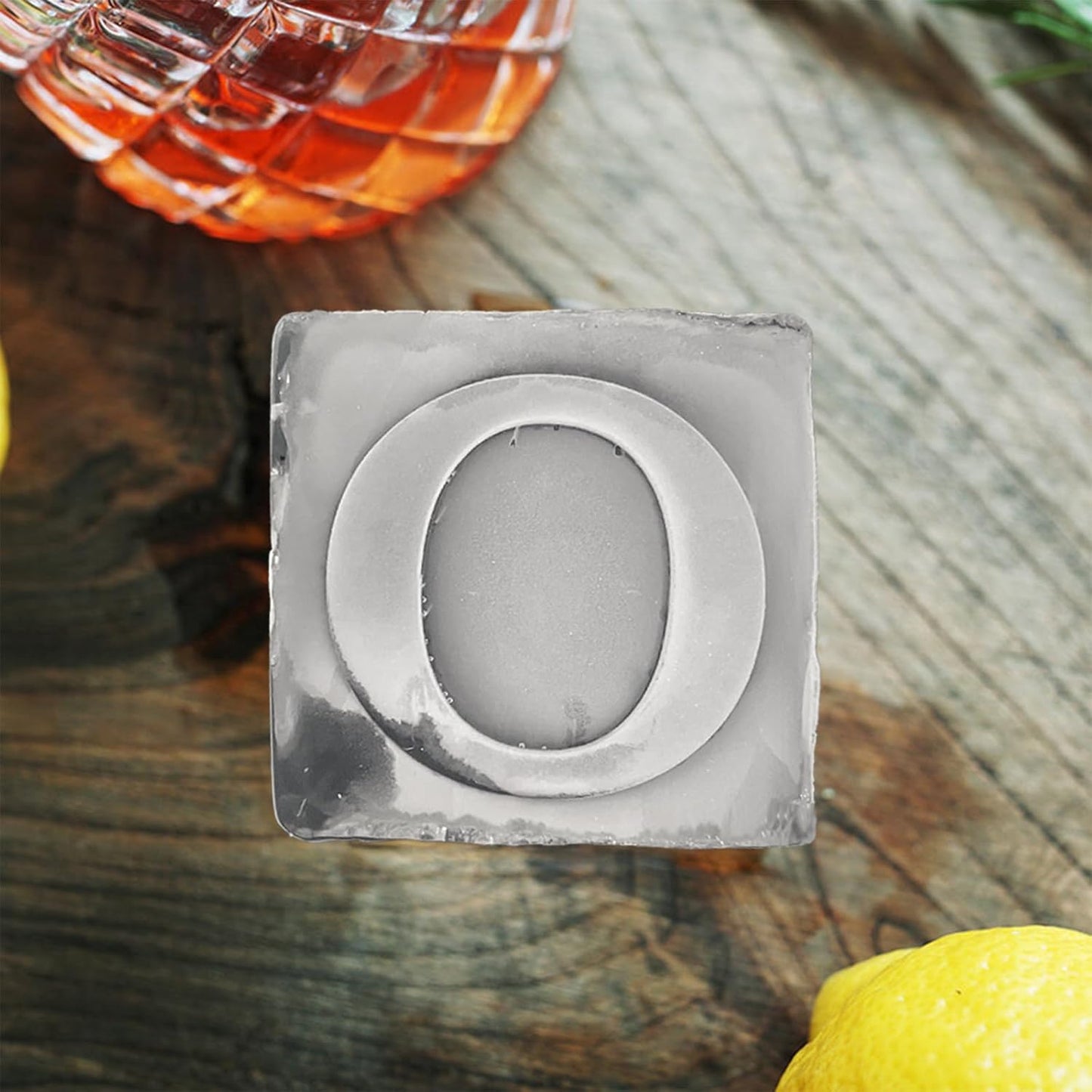 Letter O Monogram Ice Cube Mold Custom Ice Cube Mold 2 Inch Big Initials Silicone Ice Cube Tray Gifts for DAD Gifts for Him